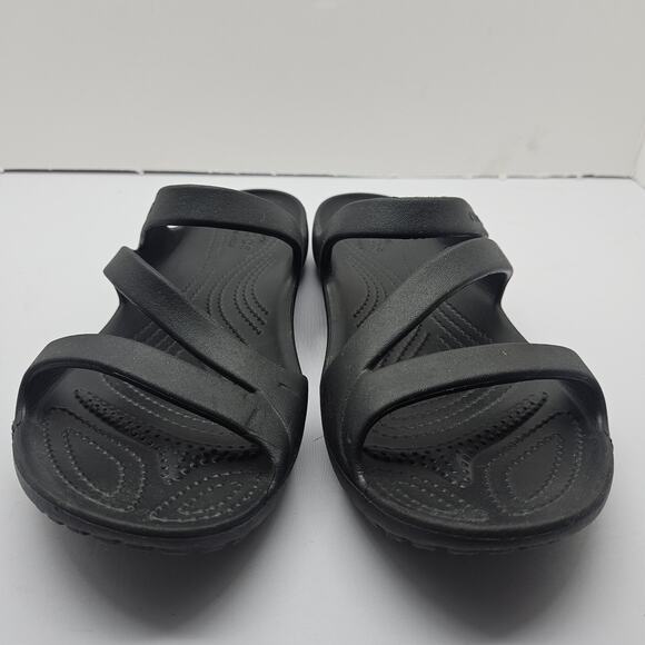 Crocs Women’s Kadee II Comfort Sandals Strappy Slip On Black Sz 10 - Picture 3 of 7